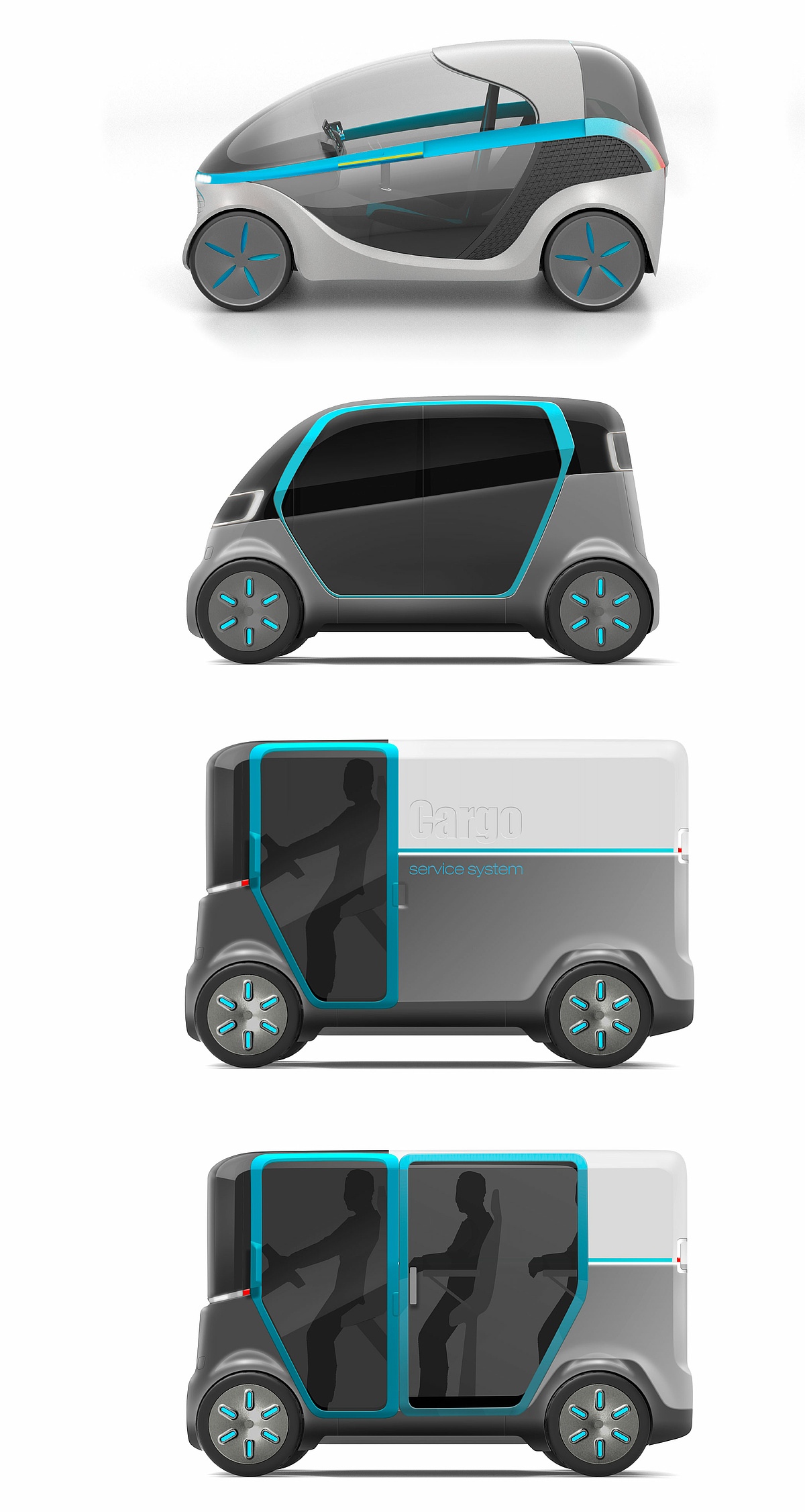 4-Wheeler E-Bikes based on a platform